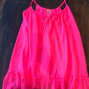NWOT Pink sheer nightgown XL